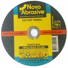 Круг отрезной NovoAbrasive по металлу 180 х 2.0 41 14А 22.23 мм